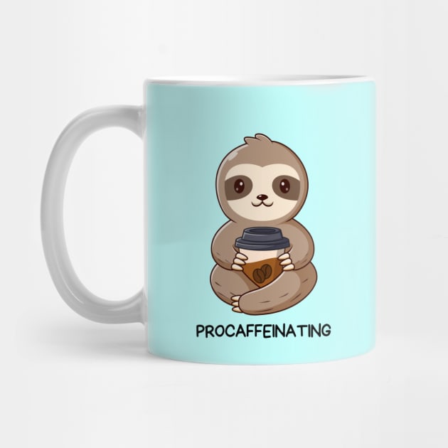 Procaffeinating | Procrastinator Coffee Pun by Allthingspunny